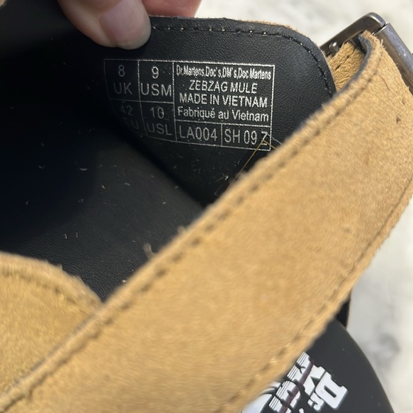 Dr. Martens Zebzag Suede Platform Mules 10 Ladies / 9 Mens NEW - Picture 13 of 14